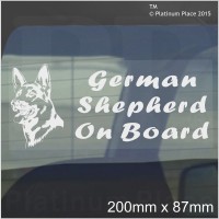 German Shepherd Dog On Board Sticker-Car,Van-Alsation Window Sign